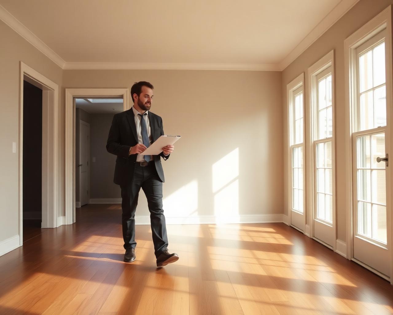 Investor walking through a property