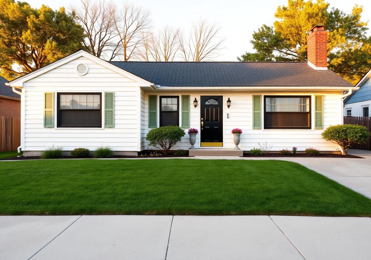 A modest single-family home thoughtfully renovated